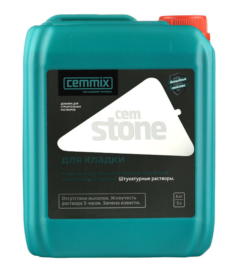 Добавка для кладочных и штукатурных растворов CemMix CemStone 5 л фото 0