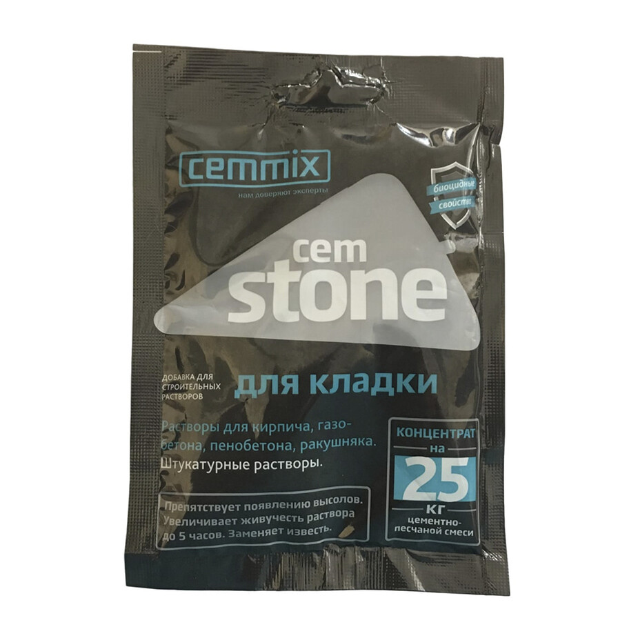 Добавка для кладочных и штукатурных растворов CemMix CemStone концентрат саше 50 мл фото 0