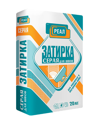 Затирка серая РЕАЛ 20 кг