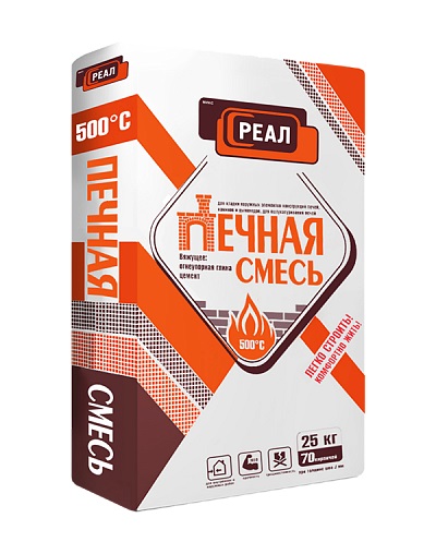 Печная смесь РЕАЛ серый 25 кг