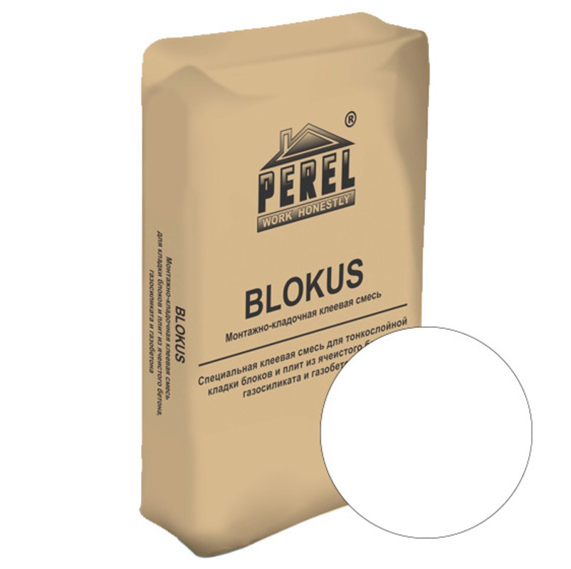 Клеевая смесь PEREL Blokus 0334 белая 40 кг фото 0