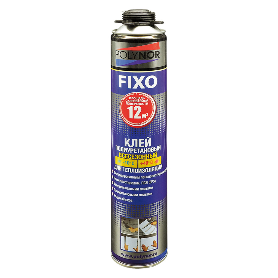 Клей для теплоизоляции профессиональный Polynor Fixo 850 мл фото 0