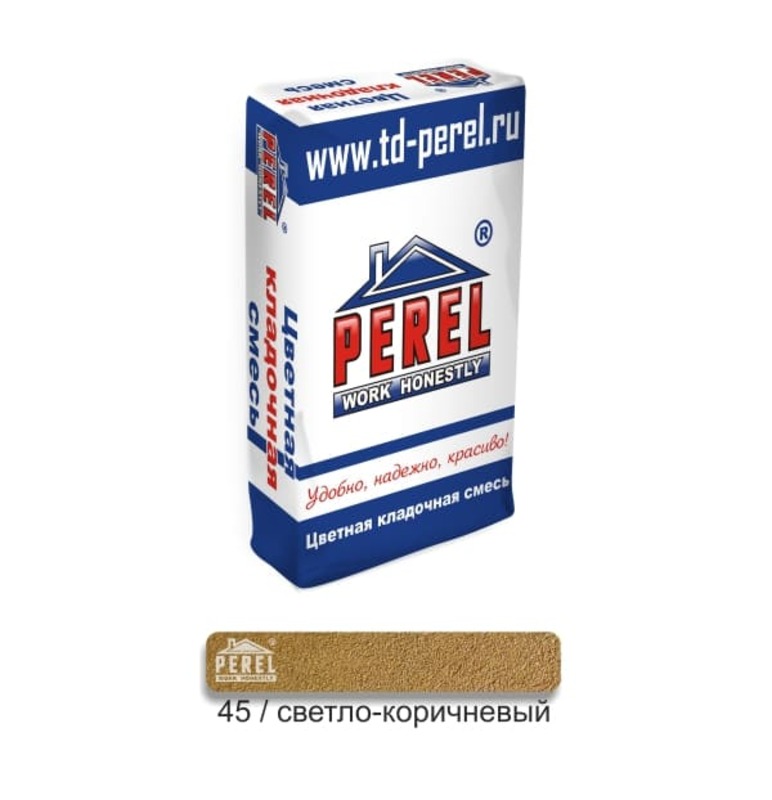 Цветная кладочная смесь PEREL SL 0045 светло-коричневый 25 кг фото 0