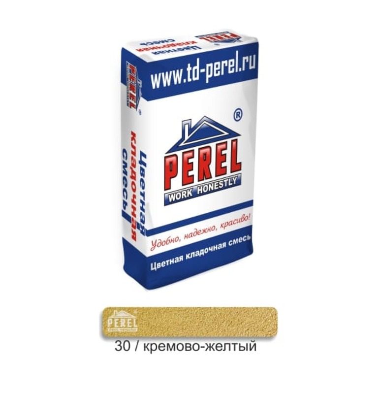 Цветная кладочная смесь PEREL VL 0230 кремово-желтый 25 кг фото 0