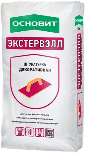 Штукатурка декоративная Основит Экстервэлл колерованная 25 кг фото 0