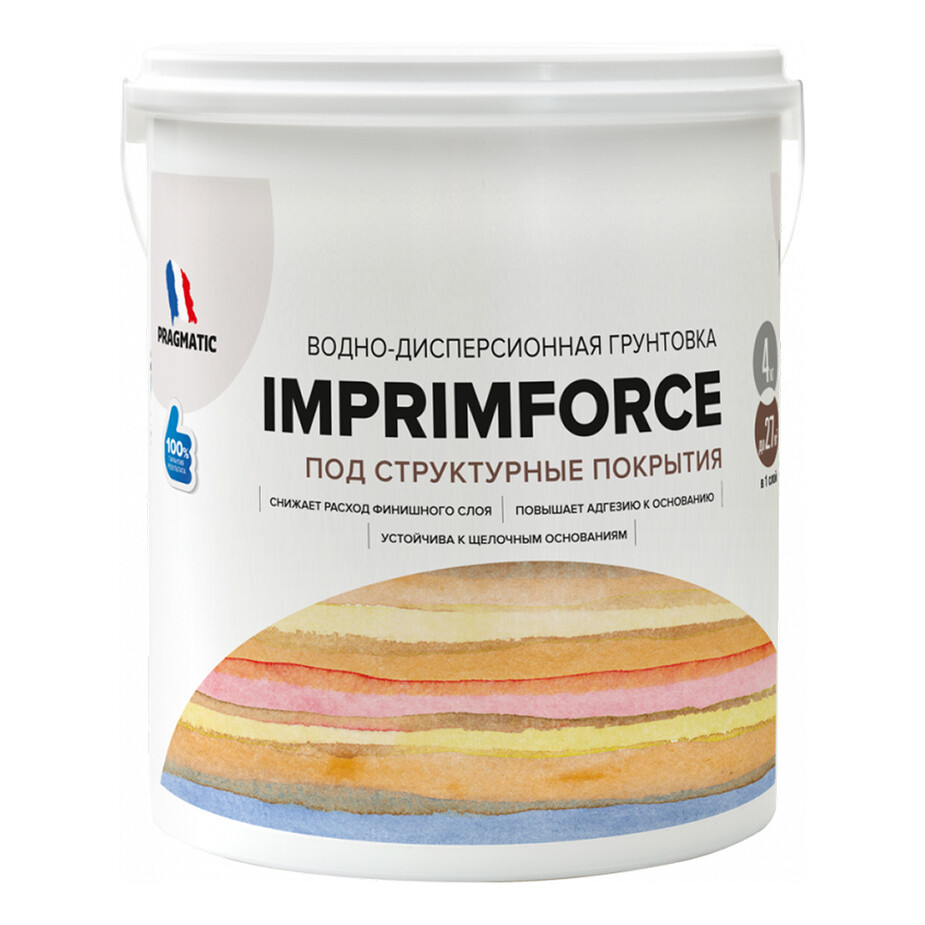 Грунт Pragmatic Imprimforce под структурные покрытия 4 кг фото 0